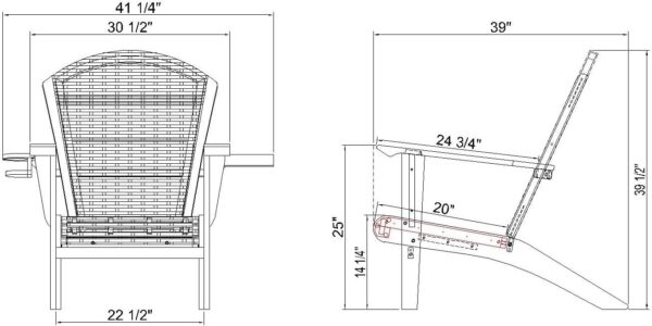 Cambridge Casual Auburn Padded Upholstered Outdoor Adirondack Chair