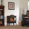 duraflame Freestanding Electric Fireplace Stove Heater with 3D Flame Effect for 1,000 Sq. Ft, Bronze
