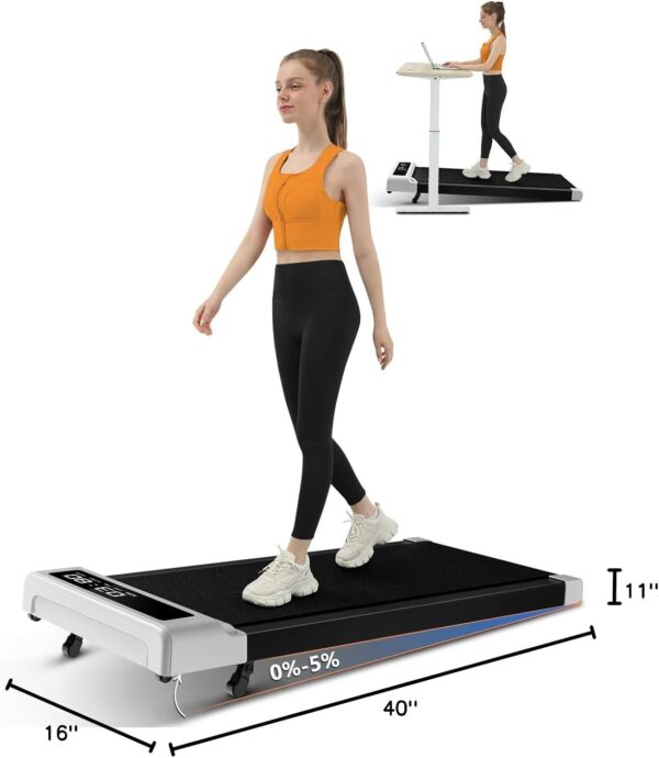 Walking Pad Treadmill, Walking pad with Incline,2 in 1 Walking pad for Walking and Jogging, Compact Treadmill for Home Office with LED Display