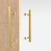 36 inch Stainless Steel Door Handle Double Sided, Pull Push Sliding Barn Door Handle, Commercial H Shape Glass Shower Door Pull Handles, Brushed Gold