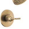 Delta Faucet Saylor 14 Series Gold Tub and Shower Faucet Combo, Bathtub and Shower Trim System, Shower Trim Kit, Bathtub Faucet Set, Shower Tub Faucet, Champagne Bronze T14435-CZ (Valve Not Included)