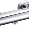 2-Handle Thermostatic Shower Valve Trim Wall mount US STANDARD Plumbing, Exposed Shower Faucet with Constant Temperature water mixer for Bathroom, RV, Clawfoot Tub
