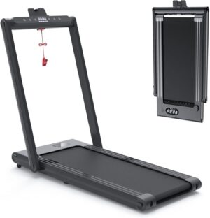 Walking Treadmill - Treadmills for Home & Office - Portable Treadmill with Remote Control, LED Display, 265 LB Capacity, Space-Saving Compact Treadmill for Walking, Jogging, and Running