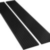 Sunny Heart Wood Slat Wall Panels, Wood Panels for Wall, 2 Pack 93.5" x 12.6" Soundproof Solid Wooden Wall Panels, 3D Acoustic Fluted Wood Wall Panels for Ceiling Wall Decor, Black