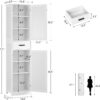 67.1" Tall Bathroom Cabinet, Storage Cabinet with 6 Shelves & Drawer, Bathroom Storage Cabinet with Adjustable Shelves, Tall Cabinet for Bathroom,Living Room, Kitchen, White