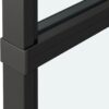 Winado 36in x 84in Glass Barn Door with 6FT Barn Door Hardware Kit, 3-Panel Interior Clear Glass & Black Steel Frame, Predrilled Holes for Easy Installation