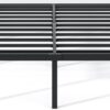 Metal Bed Frame,Full Size Bed Frame with Storage Space,Heavy Duty Sturdy Mattress Foundation,Easy Assembly,No Box Spring Needed, Black,14 Inch,Full