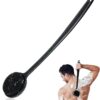 VWMYQ Silicone Back Scrubber for Shower, 17in Lengthen Long Handle Body Brush, Double Sided Shower Brush for Shower Exfoliating and Massage Can Produce Rich Foam, Long Handle Back Scrubber for Men