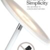 Brightech Sky LED Torchiere Super Bright Floor Lamp - Contemporary, High Lumen Light for Living Rooms and Offices - Dimmable, Indoor Pole Uplight for Bedroom Reading - White