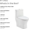 Swiss Madison SM-1T257 Sublime II Compact 24" Length One Piece Toilet Dual Flush 1.1/1.6 GPF with Side Holes, Glossy White