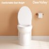 DeerValley Symmetry One Piece Toilet, Dual Flush 1.1/1.6 GPF Elongated Standard Toilet for Bathroom, Toilets with Comfortable Seat Height (Seat Included) (White)