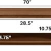 Walker Edison Walton Modern Fluted-Door Low Stand for TVs up to 80 Inches, 70 x 15.75 x 16 inches, Mocha