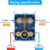 Thermostatic 2 Way Shower Diverter Valve Kit Brushed Nickel - Solid Brass, Adjustable Flow, Temperature Control Mixer Valve - Perfect for Bathroom Renovation（Brushed Nickel）