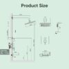Esnbia Shower System with Tub Spout,Black Bathtub Shower Faucet Set,10 Inches Rain Shower Heads with Handheld Spary Combo, Tub Shower Kit with 3-Way Shower Valve, Matte Black