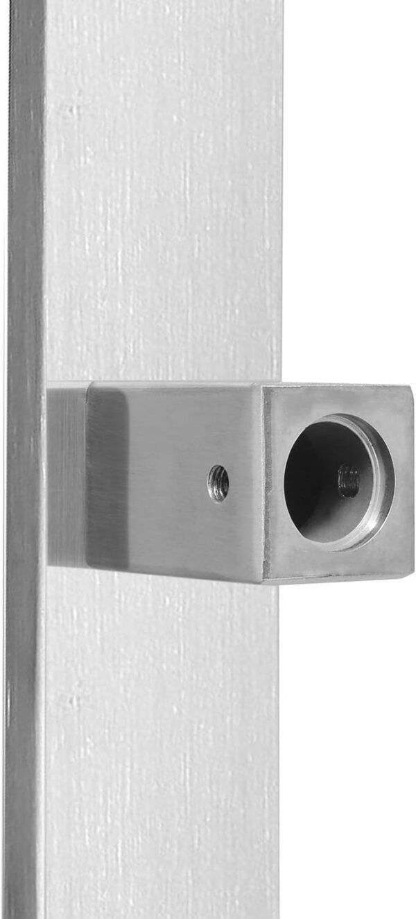 Door Pull Handles 24inch Square Solid Standoffs Heavy-Duty Commercial Grade-304 Stainless Steel Modern Commercial Interior Exterior Door Pull Push Two Side Glass Barn Door Handle Brushed Finish
