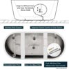 FerdY Shangri-La 59" Acrylic Freestanding Bathtub, Classic Oval Shape Acrylic freestanding tub Modern White, cUPC Certified, Chrome Drain and Classic Slotted Overflow Included