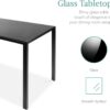 Best Choice Products 5-Piece Glass Dining Set, Modern Kitchen Table Furniture for Dining Room, Dinette, Compact Space-Saving w/Glass Tabletop, 4 Upholstered PU Chairs, Metal Steel Frame - Black