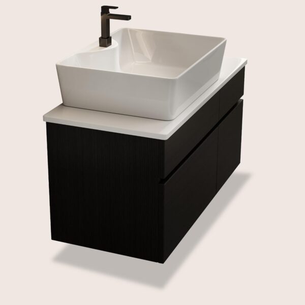 31.5 Inch Bathroom Vanity with Sink Combo, Floating Bathroom Vanity,Modern Wall Mount Bathroom Cabinet with Ceramic Integrated Sink,
