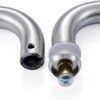 Ranbo C-Shaped 6" Back-to-Back Frameless Glass Shower Door Push Pull Handle, Fits 8-12mm(5/16"-1/2") Glass Doors,6" Mounting Hole Distance,304 Stainless Steel,Brushed,for Bathroom, Sauna, Spa