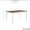 Lexicon Dining Table Set for 6 with Chairs, Solid Wood 7 Piece Farmhouse Dining Room Table and Chairs Set of 6, Cross Back, Easy Assembly Seater for Indoor Home, Dinner, Kitchen, Cherry/White