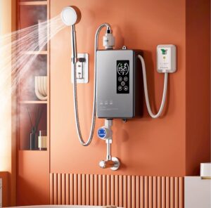 Instant Water Heater Smart Wall Mounted Electric Shower Tankless Instant Water Heater Thermostat for Bathroom Kitchen