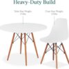 Best Choice Products 5-Piece Dining Set, Compact Mid-Century Modern Table & Chair Set for Home, Apartment w/ 4 Chairs, Plastic Seats, Wooden Legs, Metal Frame - Brown/White