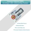 Shower Valve with Digital Temperature Display, Solid Brass Shower Diverter Valve Kit - Concealed In-wall Mounting Shower Body Jets Individual Control Diverter, Brushed Nickel
