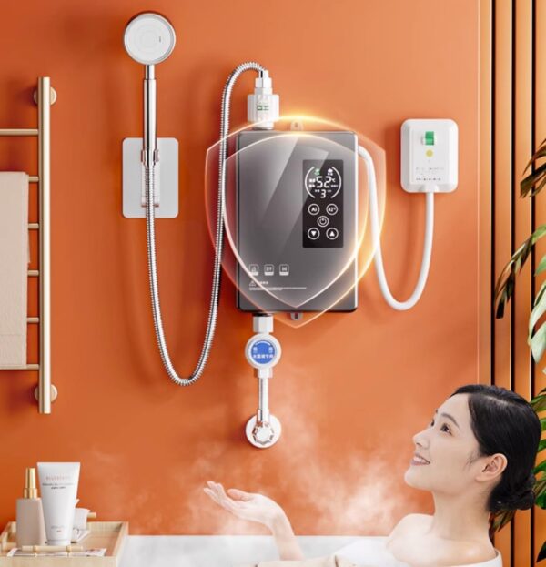 Instant Water Heater Smart Wall Mounted Electric Shower Tankless Instant Water Heater Thermostat for Bathroom Kitchen