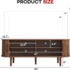 63'' TV Stand, TV Stands for Living Room, Entertainment Center with Storage and Sliding Door for 50/55/60/65 inch TV, Mid Century Modern TV Consoles Media Console Table for Bedroom(Walnut)