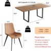 ZckyCine 67" Expandable Walnut Dining Table and 6 Upholstered Chairs, 7-Piece Dining Room Furniture Set, Mid-Century Modern Style for Home, Dining Room and Kitchen