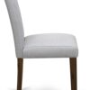 East West Furniture DLAB5-AWA-05 5 Piece Dining Set Contains a Round Dining Room Table with Dropleaf and 4 Upholstered Chairs, 42x42 Inch, Antique Walnut