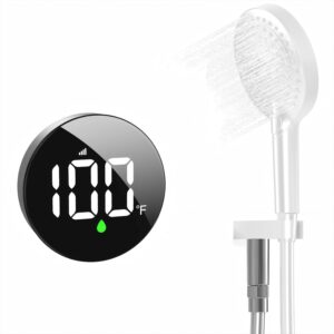 MX08 Wireless Shower Water Temperature Real-time Monitor with Movable Waterproof Display, Compatible with Most Shower Head & Handheld Shower