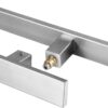 Door Pull Handles 24inch Square Solid Standoffs Heavy-Duty Commercial Grade-304 Stainless Steel Modern Commercial Interior Exterior Door Pull Push Two Side Glass Barn Door Handle Brushed Finish