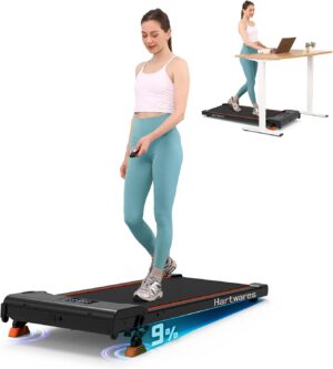 Walking Pad Treadmill Under Desk Treadmill,Walking Pad Treadmills for Home Portable Treadmill with Remote Control,2.5HP Brushless Motorized Walking Treadmill,2 in 1 Treadmill for Home Office