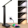 61RTVGWbTzL._AC_SL1500_.jpg Addtam LED Desk Lamp, Power Strip with 3 Outlets 4 USB Charging Ports(2 USBC), 4 Modes 5 Level Brightness Touch Lamp, Small Desk Lamp for Home Office College Dorm Room Essentials