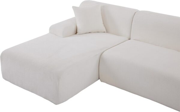 P PURLOVE Modern L-Shape Modular Sectional Sofa,Simplified Style Upholstered Sectional Sofa Couch,2 Piece Free Combination Sofa for Living Room