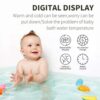Shower Thermometer Led Digital Display Instant-Read Baby Bath Water Power Thermometer Support Fahrenheit Celsius 360°Rotating Screen for Home Bathroom Kitchen Handheld Sprinkler Head