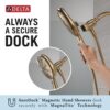 Delta Faucet Nicoli 14 Series Single-Handle Tub and Shower Trim Kit, Gold Shower Faucet with 6-Spray H2Okinetic Hand Held Shower Head with Hose, Champagne Bronze 144749-CZ-HS (Shower Valve Included)
