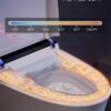 Smart Bidet Toilet, Smart Toilet with Bidet Built in, Pump-assisted Flush, Foot Sensor Operation, Warm Water, Heated Seat, Air Dryer, Digital Display (TC-100GE)