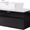 31.5 Inch Bathroom Vanity with Sink Combo, Floating Bathroom Vanity,Modern Wall Mount Bathroom Cabinet with Ceramic Integrated Sink,