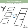BARNSMITH 30in x 84in Frosted Glass Barn Door with 5FT Top Mounted Hardware kit Include Soft Close Mechanism Black Carbon Steel Tempered Frosted Glass Sliding Door,Assemble Required Easy Installation