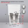 HOROW T0338W Compact One Piece Toilet with Comfort Chair Seat ADA Height 17.3", Elongated Dual Flush 0.8/1.28 GPF and MAP 1000g, Standard White Toilet Bowl