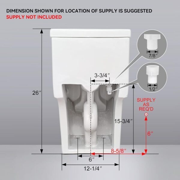 HOROW T0338W Compact One Piece Toilet with Comfort Chair Seat ADA Height 17.3", Elongated Dual Flush 0.8/1.28 GPF and MAP 1000g, Standard White Toilet Bowl