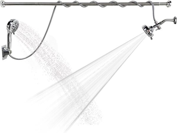 61UBgkaWT6L._AC_SL1500_.jpg Double Shower Head, Dual Shower Head for Couples, High Pressure and Adjustable Tandem Shower Head System for Two People