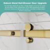 56-60" W x 75" H Frameless Sliding Shower Door, 5/16"(8mm) Clear SGCC Tempered Glass Shower Door Easy Cleaning, Gold Shower Door Designed for Smooth Silding, Easy Installation for Bathroom