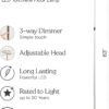 Brightech Sky LED Torchiere Super Bright Floor Lamp - Contemporary, High Lumen Light for Living Rooms and Offices - Dimmable, Indoor Pole Uplight for Bedroom Reading - White