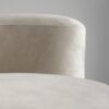 Acanva Luxury Modern Tight Curved Back Velvet Sofa, Minimalist Style Comfy Couch for Living Room Apartment Reception Space, Cream Single Chair Set of 2
