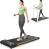UREVO Under Desk Treadmill for Office Under Desk, Walking Pad 2 in 1 for Home/Office, Portable Walking Pad Treadmill with Remote Control, LED Display
