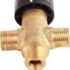 Brass Thermostatic Mixing Valve,Degrees Centigrade Mark Shower Mixer Valve, Water Temperature Pipe Basin Thermostat Control for Bathroom Washroom Kitchen Wash Basin Bidet Shower