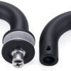 Ranbo C-Shaped 6" Back-to-Back Frameless Glass Shower Door Push Pull Handle, Fits 8-12mm(5/16"-1/2") Glass Doors,6" Mounting Hole Distance,304 Stainless Steel,Matte Black,for Bathroom, Sauna, Spa
